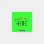 STIJLVOLLE MODERNE CUSTOM NEON GROEN GEVERIFIEERD  POST-IT® NOTES (Voorkant)