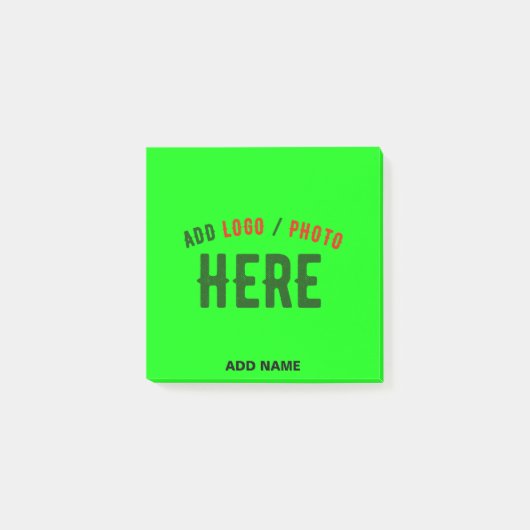 STIJLVOLLE MODERNE CUSTOM NEON GROEN GEVERIFIEERD  POST-IT® NOTES (Voorkant)