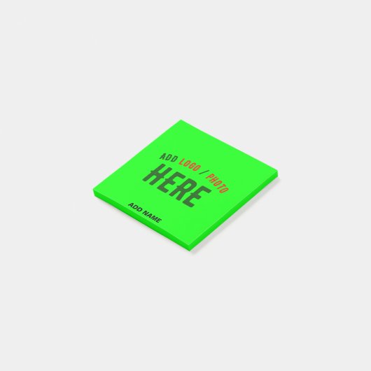STIJLVOLLE MODERNE CUSTOM NEON GROEN GEVERIFIEERD  POST-IT® NOTES (Schuin)