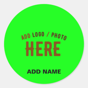STIJLVOLLE MODERNE CUSTOM NEON GROEN GEVERIFIEERD RONDE STICKER