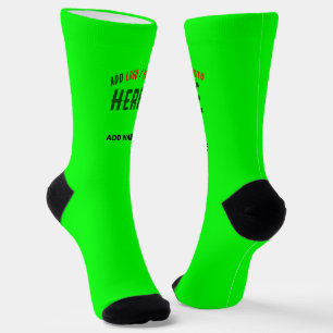 STIJLVOLLE MODERNE CUSTOM NEON GROEN GEVERIFIEERD SOKKEN
