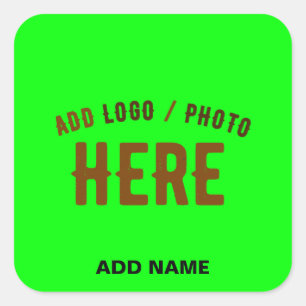 STIJLVOLLE MODERNE CUSTOM NEON GROEN GEVERIFIEERD VIERKANTE STICKER