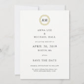 Stijlvolle Moderne Custom Photo Wedding Save the D Kaart (Achterkant)