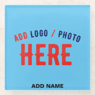 STIJLVOLLE MODERNE CUSTOM SWAG SKY BLUE GEVERIFIEE GLAZEN ONDERZETTER