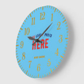 STIJLVOLLE MODERNE CUSTOM SWAG SKY BLUE GEVERIFIEE GROTE KLOK (Hoek)