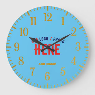 STIJLVOLLE MODERNE CUSTOM SWAG SKY BLUE GEVERIFIEE GROTE KLOK