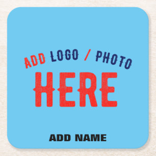 STIJLVOLLE MODERNE CUSTOM SWAG SKY BLUE GEVERIFIEE KARTONNEN ONDERZETTERS