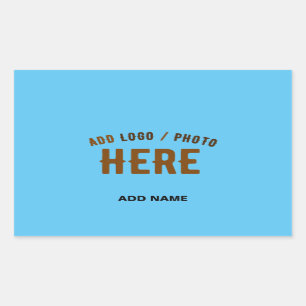 STIJLVOLLE MODERNE CUSTOM SWAG SKY BLUE GEVERIFIEE RECHTHOEKIGE STICKER