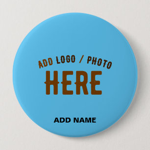 STIJLVOLLE MODERNE CUSTOM SWAG SKY BLUE GEVERIFIEE RONDE BUTTON 4,0 CM