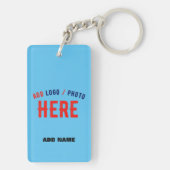 STIJLVOLLE MODERNE CUSTOM SWAG SKY BLUE GEVERIFIEE SLEUTELHANGER (achterkant)