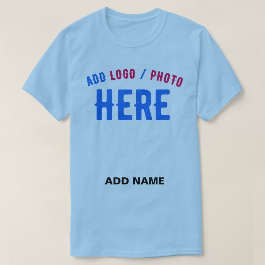 STIJLVOLLE MODERNE CUSTOM SWAG SKY BLUE GEVERIFIEE T-SHIRT (Design voorkant)