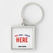 STIJLVOLLE MODERNE CUSTOM WHITE BRANDED PREMIUM SQ SLEUTELHANGER (Voorkant)