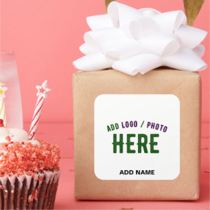 STIJLVOLLE MODERNE CUSTOM WHITE GEVERIFIEERDE BRAN VIERKANTE STICKER