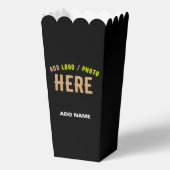 STIJLVOLLE MODERNE CUSTOM ZWART GEVERIFIEERD MERK BEDANKDOOSJES (Achterkant)