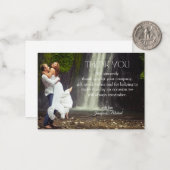 Stijlvolle moderne dank u script bruiloft foto notitiekaartje (Voorkant / Achterkant in situ)