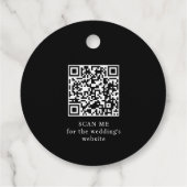 Stijlvolle moderne dank u trouwfoto Web QR-code Bedankjes Labels (Achterkant)