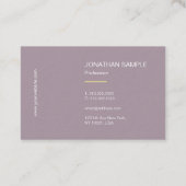 Stijlvolle, moderne design professionele luxe visitekaartje (Achterkant)