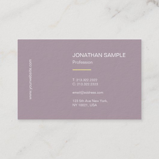 Stijlvolle, moderne design professionele luxe visitekaartje (Achterkant)