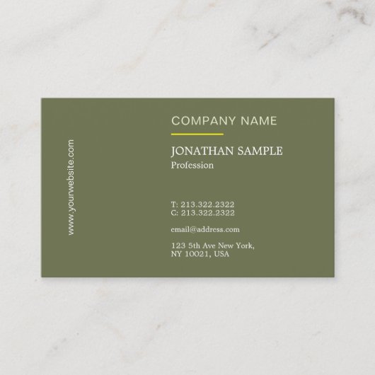 Stijlvolle, moderne design professionele luxe visitekaartje (Voorkant)