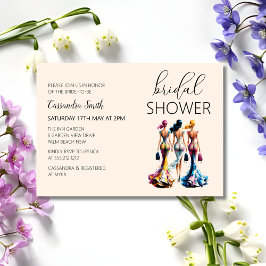 Stijlvolle moderne dressing vrouw Vrijgezellenfees Kaart