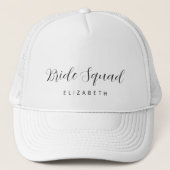 Stijlvolle Moderne Eenvoudige Bruid Squad Bruidsme Trucker Pet (Voorkant)