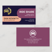 Stijlvolle, moderne, eenvoudige driver visitekaartje (Voorkant / Achterkant)