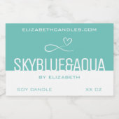 Stijlvolle Moderne Eenvoudige Duidelijke Blauwgroe Voedselcontainer Etiket (Enkel label)