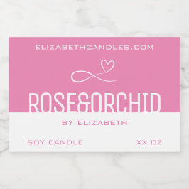 Stijlvolle Moderne Eenvoudige Effen Roze Witte Kaa Voedselcontainer Etiket