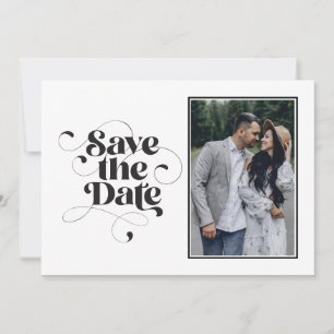 Stijlvolle, moderne, eenvoudige kalligrafie save the date