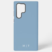 Stijlvolle moderne eenvoudige pastel blauw samsung galaxy hoesje (Achterkant)