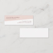 Stijlvolle moderne eenvoudige professionele sjablo mini visitekaartje (Voorkant / Achterkant)