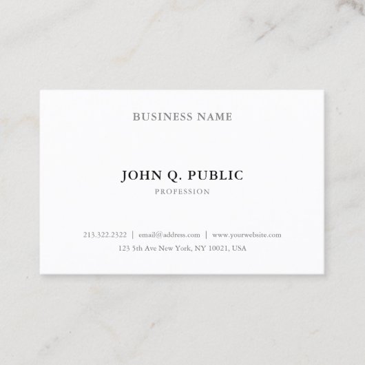 Stijlvolle, moderne, eenvoudige professionele stan visitekaartje (Voorkant)