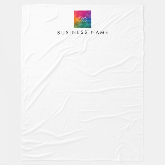 Stijlvolle moderne eenvoudige Sjabloon uw Logo hie Fleece Deken (Voorkant)