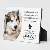 Stijlvolle moderne eerbetoon citaat foto herinneri fotoplaat (Zijkant)