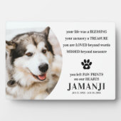 Stijlvolle moderne eerbetoon citaat foto huisdier  fotoplaat (voorkant)