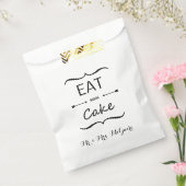 Stijlvolle moderne eet meer taart bruiloft dank u bedankzakje (Gezegeld)