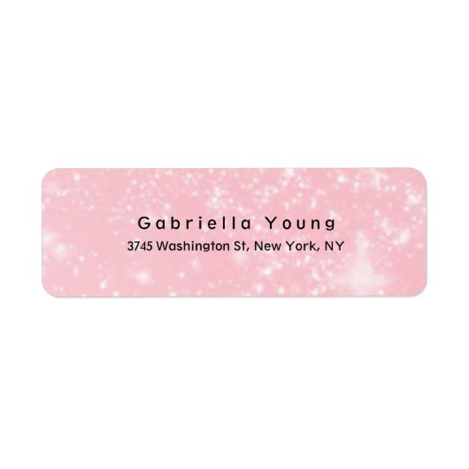 Stijlvolle moderne effen elegante unieke roze etiket (Voorkant)