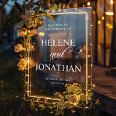 Stijlvolle moderne elegante bruiloft welkom raamsticker