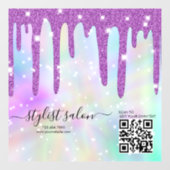 Stijlvolle moderne elegante glitter drijft bedrijf raamsticker (Vel)