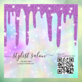 Stijlvolle moderne elegante glitter drijft bedrijf raamsticker (Vel 3)