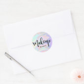 Stijlvolle, moderne, elegante grilholografische ma ronde sticker (Envelop)