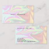 Stijlvolle, moderne, elegante grilholografische ma visitekaartje (Voorkant / Achterkant)