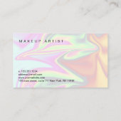 Stijlvolle, moderne, elegante grilholografische ma visitekaartje (Achterkant)