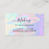 Stijlvolle, moderne, elegante grilholografische ma visitekaartje (Achterkant)