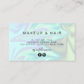 Stijlvolle, moderne, elegante grilholografische ma visitekaartje (Achterkant)