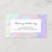 Stijlvolle, moderne, elegante grilholografische ma visitekaartje (Achterkant)