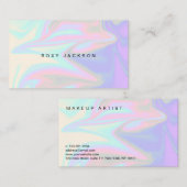 Stijlvolle, moderne, elegante grilholografische ma visitekaartje (Voorkant / Achterkant)