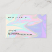 Stijlvolle, moderne, elegante grilholografische ma visitekaartje (Achterkant)