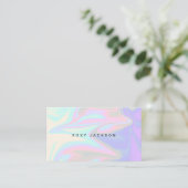 Stijlvolle, moderne, elegante grilholografische ma visitekaartje (Staand voorkant)