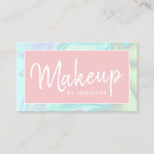 Stijlvolle moderne, elegante holografische make-up visitekaartje